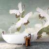 Tapeta Wall Art Sage Tsuru - standaryzowane rolki