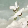 Tapeta Wall Art Sage Tsuru - standaryzowane rolki - obrazek 2