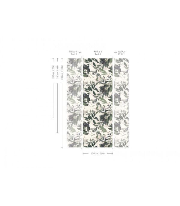 Tapeta Wallcolors - Olive Branch White - obrazek 2