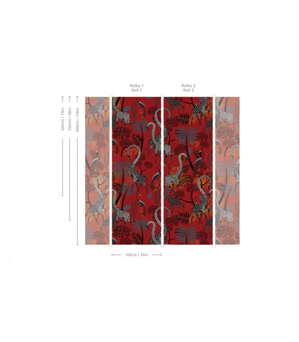 Tapeta Wallcolors - Oriental Giraffe - obrazek 2
