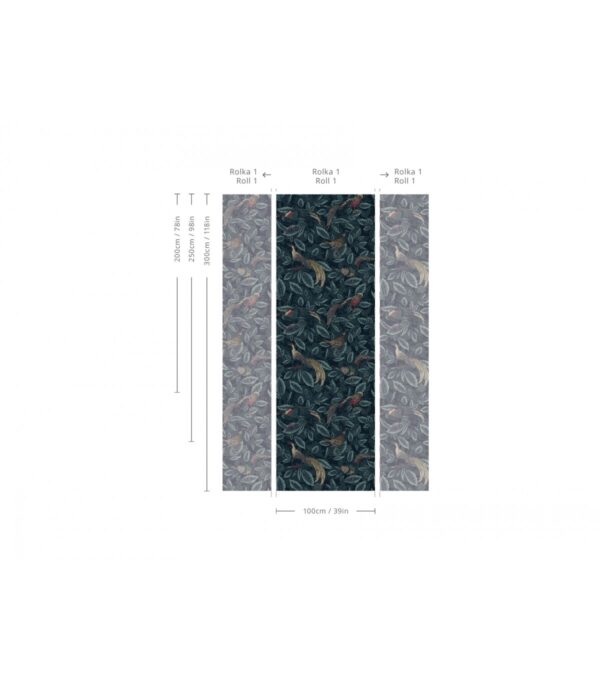 Tapeta Wallcolors - Painted Pheasants - obrazek 2