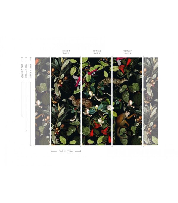 Tapeta Wallcolors - The Jungle Book Black - obrazek 2