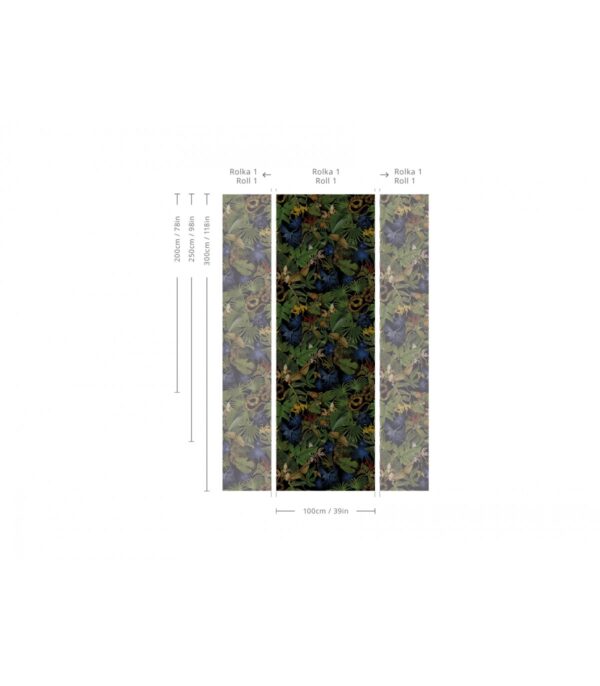 Tapeta Wallcolors - Roxy Navy Blue - obrazek 2