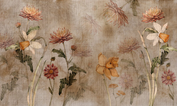 Walltime - FLORES tapeta do sypialni polne kwiaty - obrazek 4