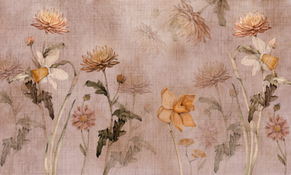 Walltime - FLORES tapeta do sypialni polne kwiaty - obrazek 2